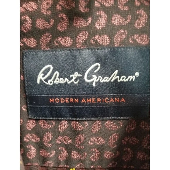 Robert Graham Button Up Long Sleeve Shirt Red Knowledge Wisdom Faith Men Sz XL - Picture 4 of 9